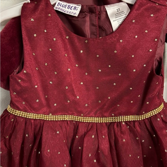 Toddler dress
Color : burgundy
Size:2t - Picture 3 of 5